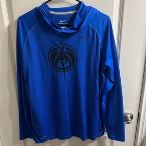 Dri-Fit Nike BYU Hooded Long Sleeve Shirt